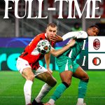 AC Milan bermain imbang 1-1 melawan Feyenoord di Play-off babak 16 besar Liga Champions, Rabu (19/2/2025). (Sumber foto: @acmilan)