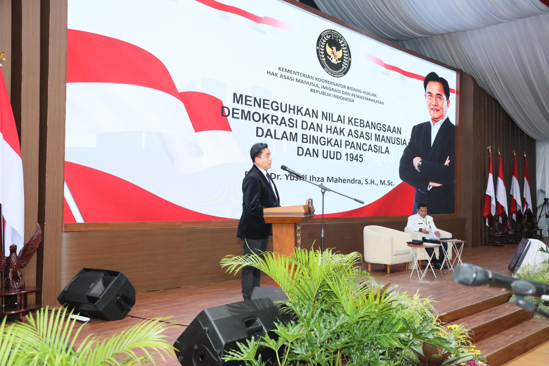 Menko Yusril Minta Kepala Daerah Dorong Perkokoh Ideologi Pancasila