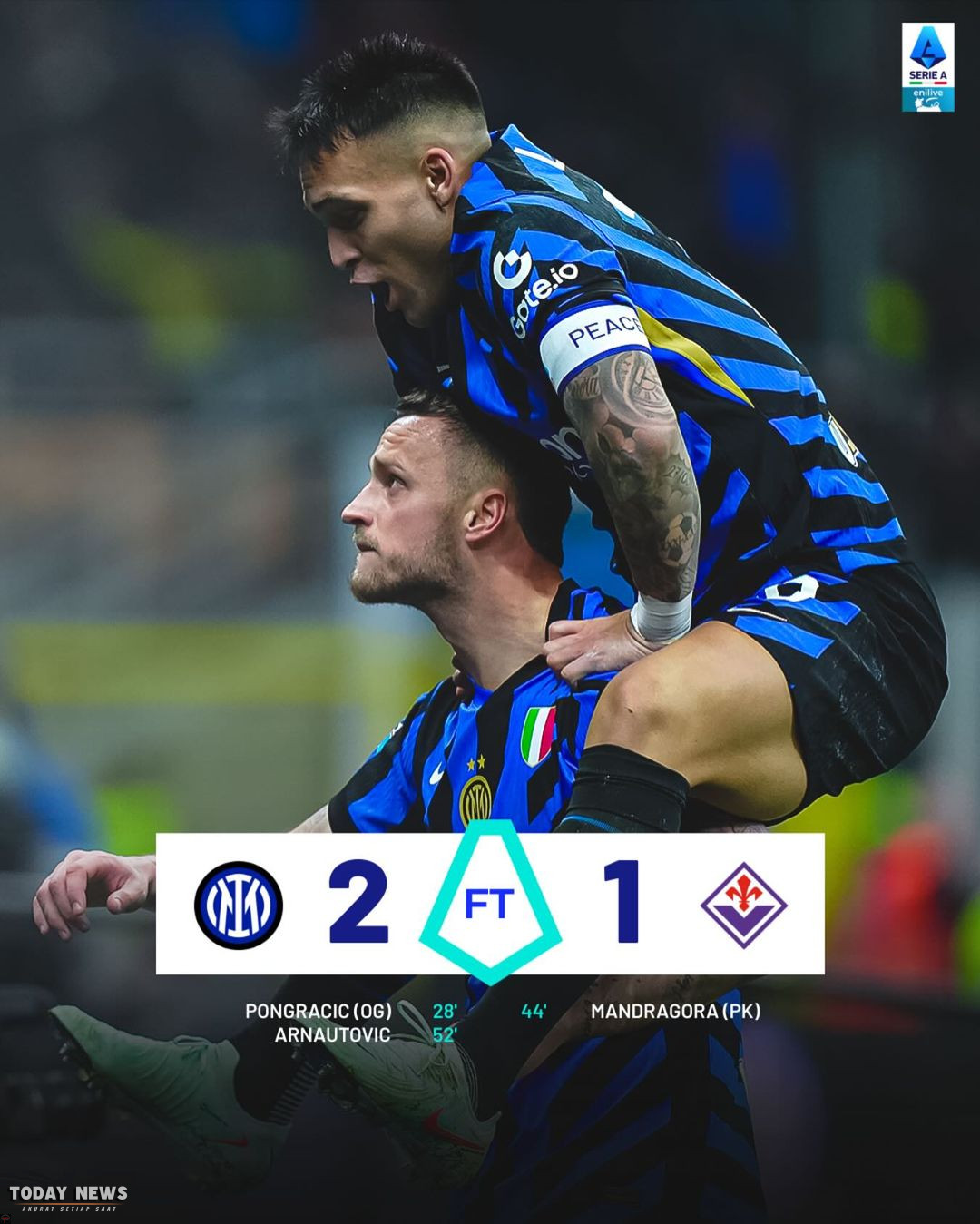 Inter Milan Hajar Fiorentina 2-1