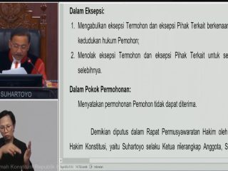 MK Tolak Gugatan Pilbup Empat Lawang