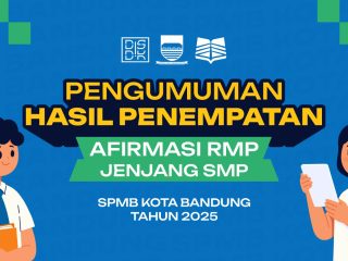 SPMB Kota Bandung, Disdik Umumkan Hasil Penempatan Afirmasi RMP Jenjang SMP