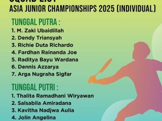 PBSI Umumkan Skuad Lengkap untuk Asia Junior Championships 2025