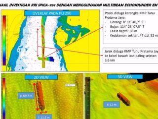 Bangkai KMP Tunu Ditemukan di Kedalaman 52 Meter di Selat Bali