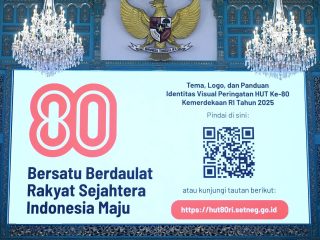 Pemerintah Resmi Meluncurkan Logo dan Tema HUT Ke-80 Kemerdekaan RI