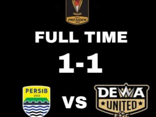 Hasil Pertandingan Piala Presiden 2025: Persib Ditahan Imbang Dewa United 1-1