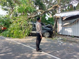 Mobil Tabrak Warung di Ngawi, Diduga Pengemudi Kehilangan Kendali di Jalan Menikung