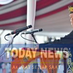 Kepala Otorita IKN, Basuki Hadimuljono saat memimpin upacara perayaan HUT RI di IKN. Foto: Pribadi
