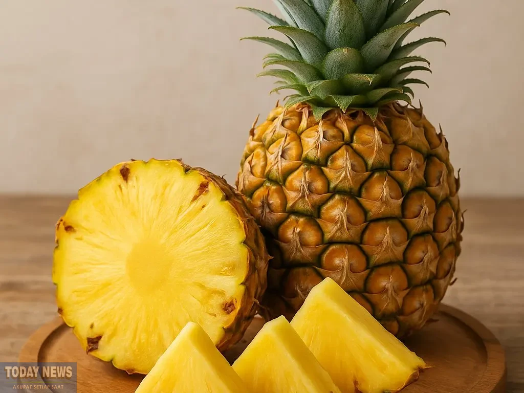 Ilistrasi potongan nanas segar