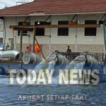 Pompanisasi genangan banjir Kota Semarang, dari Sungai Sringin menuju kolam retensi Terboyo untuk diestafetkan ke Laut Jawa, Kamis (30/10).