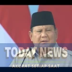 Presiden Prabowo Subianto di acara HUT ke-80 TNI di Monas.