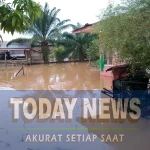 Kondisi banjir yang melanda wilayah Kabupaten Aceh Jaya, Provinsi Aceh pada Selasa (4/11).