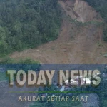 Dokumentasi drone wilayah yang terdampak longsor di Kabupaten Banjarnegara yang terjadi pada Sabtu (15/11).