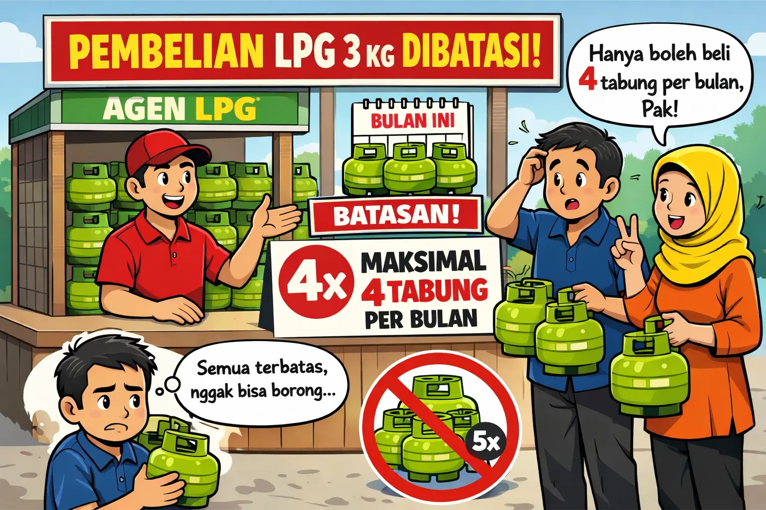 Pembelian LPG 3 kg akan dibatasi.