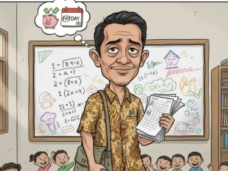 Ilustrasi Guru Honorer.