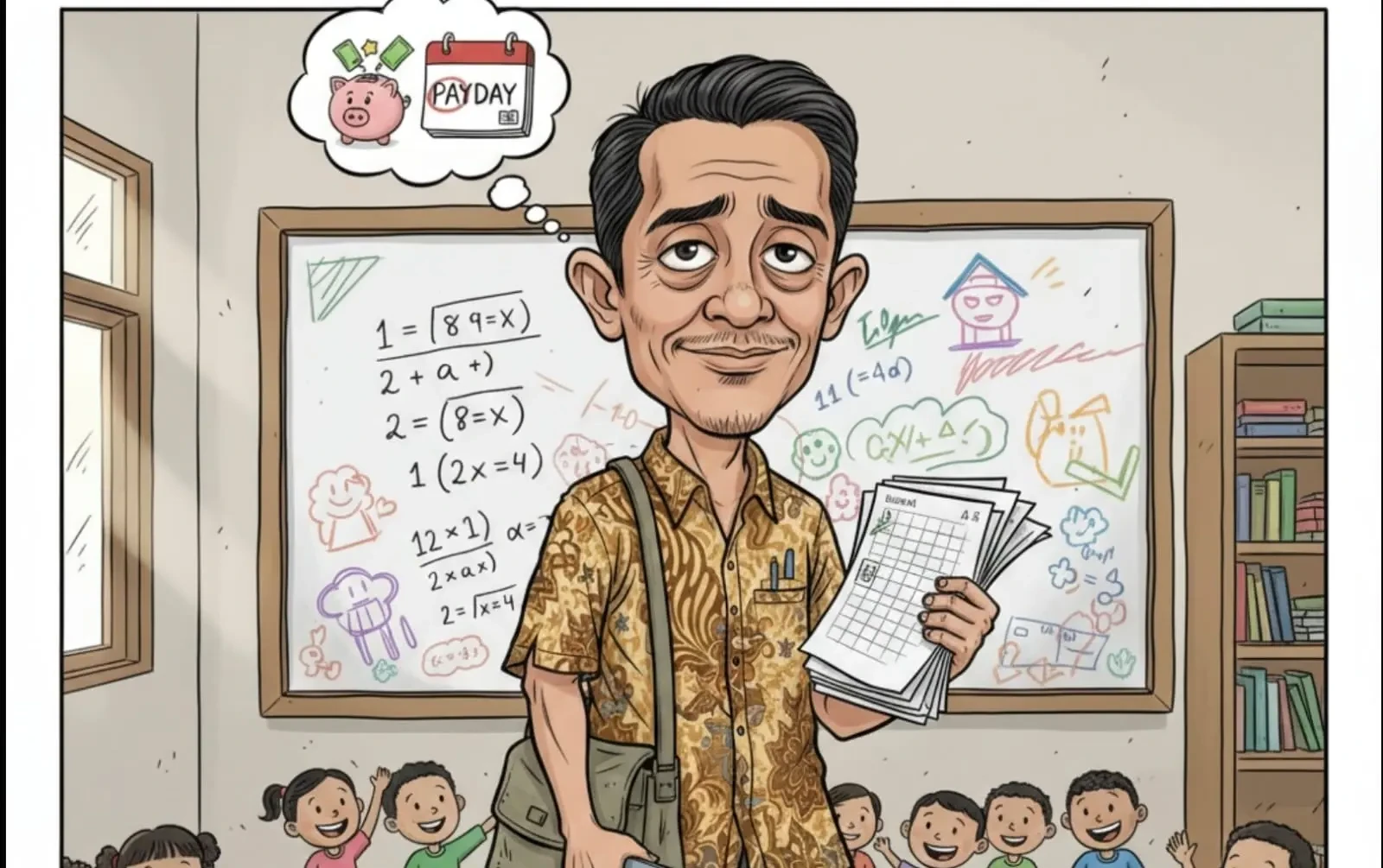 Ilustrasi Guru Honorer.