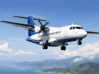 Ilustrasi Pesawat ATR 42-500.