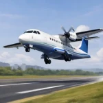 Ilustrasi Pesawat ATR 42-500.