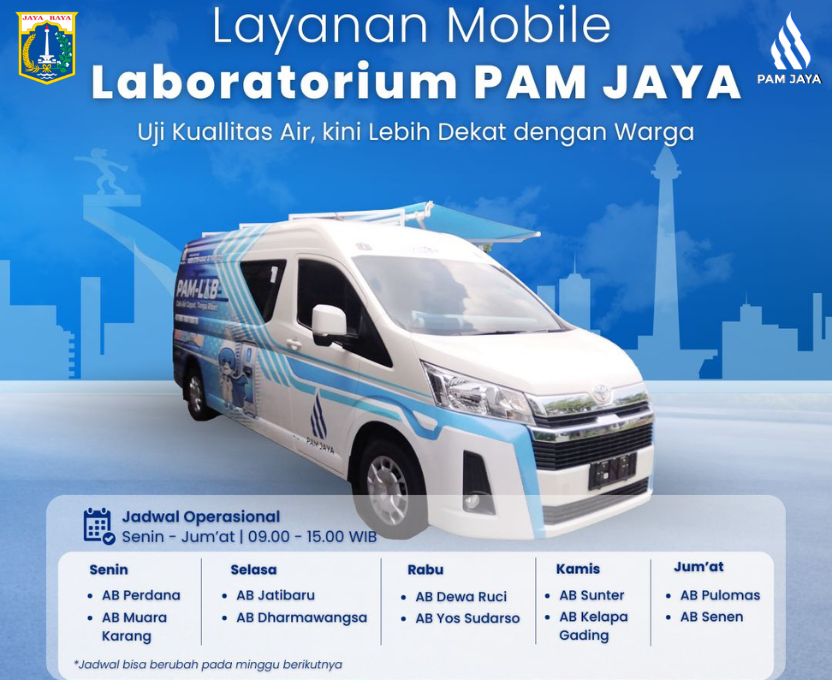 Layanan Mobile Laboratorium PAM Jaya Hadir Lebih Dekat, Cek Jadwalnya!