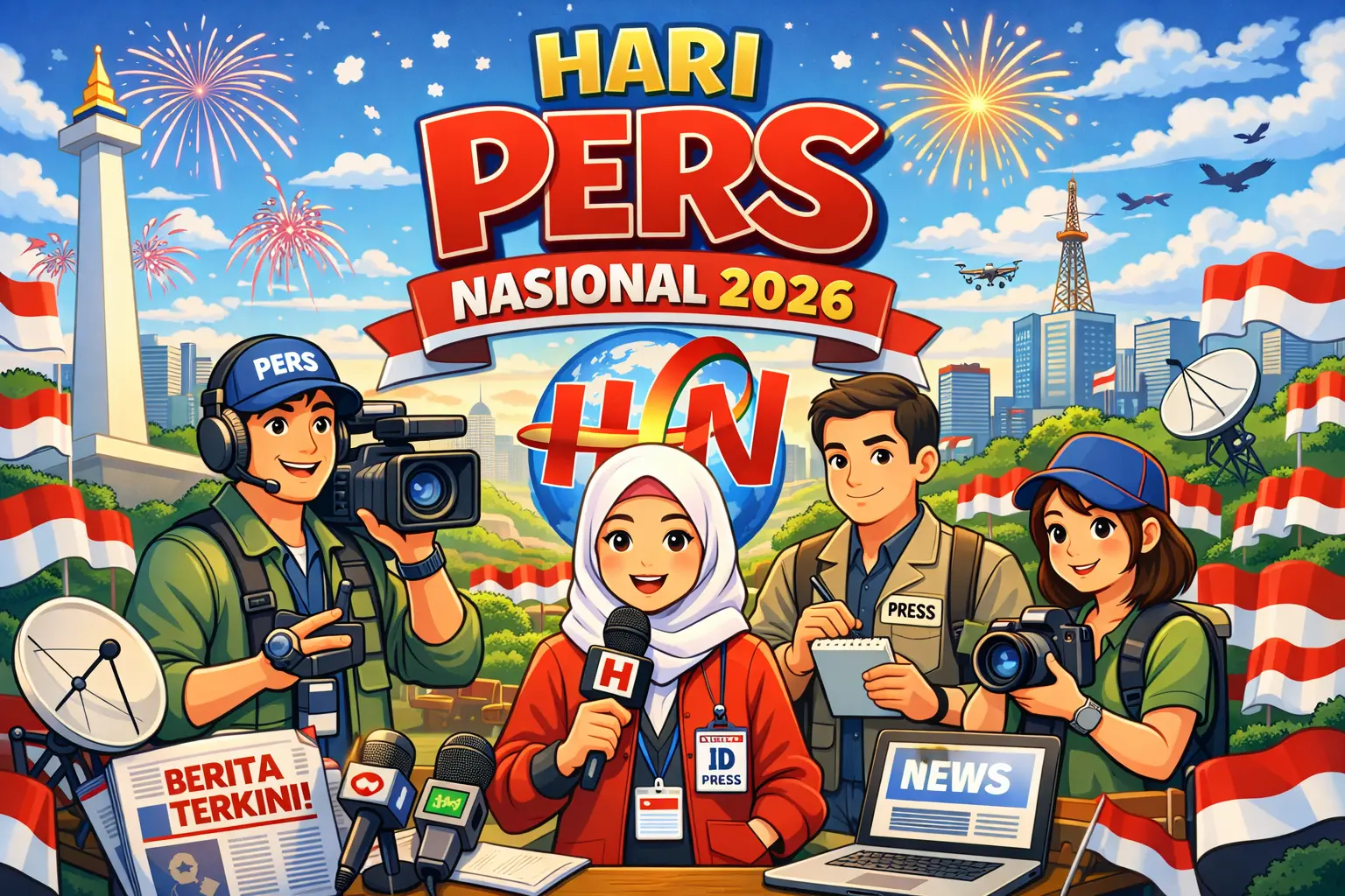 Ilustrasi Hari Pers Nasional (HPN) 2026. 