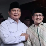 Ketua Umum DPP Partai Gerindra, Prabowo Subianto bersama Ketua Umum PKB, Abdul Muhaimin Iskandar atau Cak Imin.
