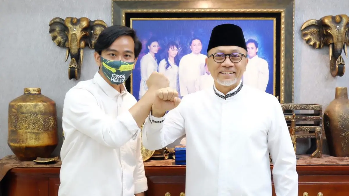 Ketua Umum PAN, Zulkifli Hasan atau Zalhas saat bertemu Calon Wakil Kota Solo, Gibran Rakabuming Raka.