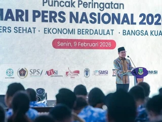Menteri Koordinator Pemberdayaan Masyarakat, Abdul Muhaimin Iskandar atau Cak Imin mewakili Presiden RI Prabowo Subianto menghadiri Puncak Peringatan Hari Pers Nasional (HPN) 2026.