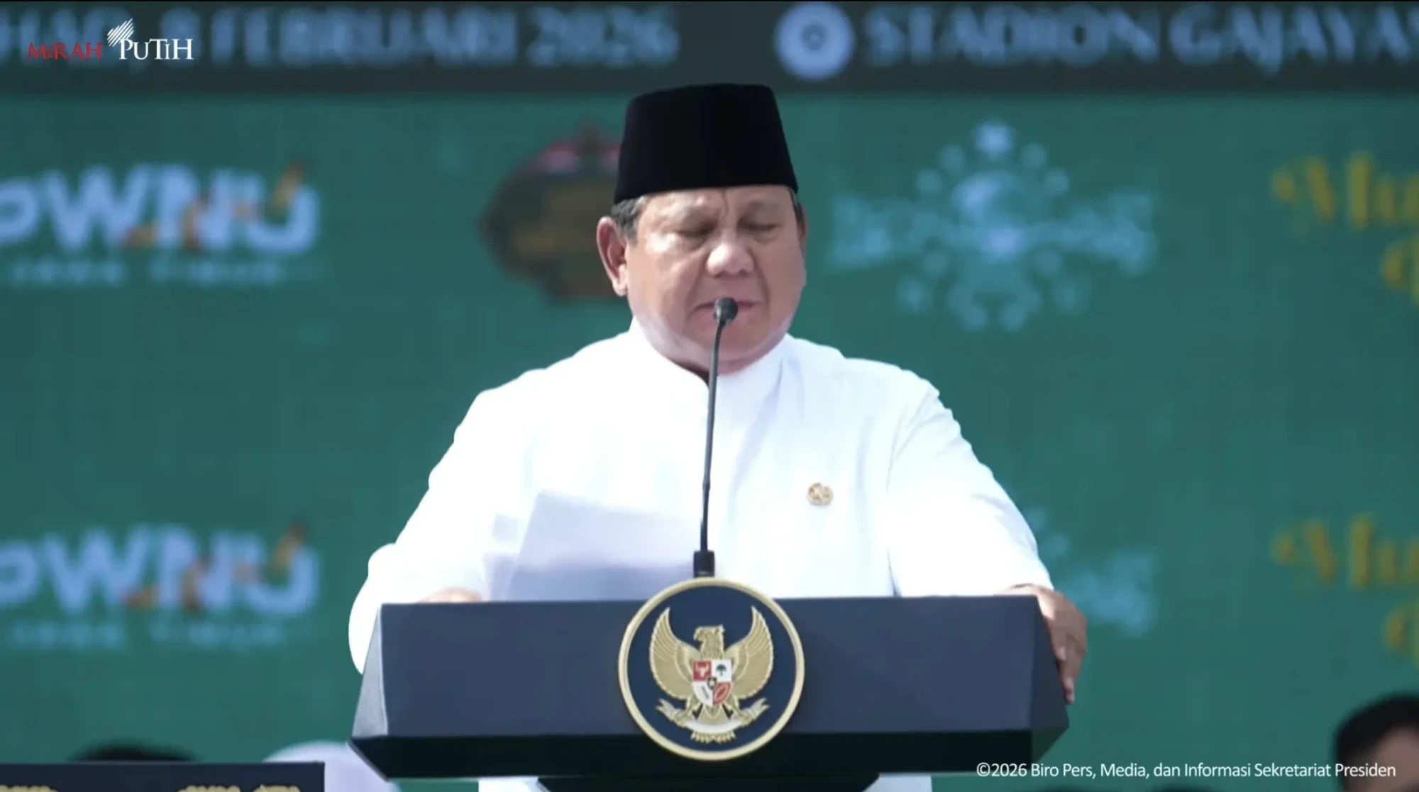 Presiden Prabowo Subianto menyampaikan Pemerintah Kerjaan Arab Saudai ubah Undang-Undang Indonesia dapat mendirikan Kampung Haji di Kota Suci Mekkah.