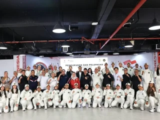 Presiden NOC Indonesia Okto Resmi Kukuhkan dan Lepas Kontingen Indonesia Menuju Asian Beach Games Sanya 2026
