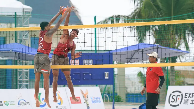 Pasangan Bintang Akbar/Sofyan Rachman hanya berlatih pada laga kedua setelah pasangan Palestina, Ali Ahmed/Mahmoud Almawid, tidak dapat bertanding