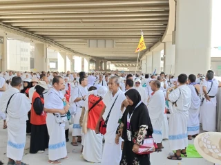 Jemaah Haji Indonesia Tiba di Mina.