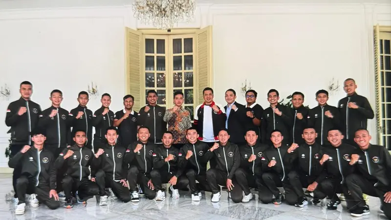 Wakil Presiden Gibran Rakabuming Raka saat menerima audiensi Timnas Hoki dan pengurus FHI di Istana Wapres, Rabu (29/4/2026)