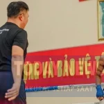 Petinju Indonesia ketika menjalani latihan di Vietnam