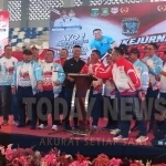 Kejurnas Hockey Indoor 2026 secara resmi dibuka Gubernur Banten Andra Soni di GOR Nambo Jaya Sport Centre Kota Tangerang, Banten, Minggu (23/8/2026). (Gungde Ariwangsa)