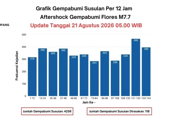BMKG Catat 4.258 Gempa Susulan M7,7 Flores, Berpotensi Berlangsung hingga 4 Minggu