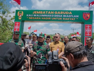 TNI AD Bangun 55 Jembatan Garuda Perkuat Akses Masyarakat Maluku