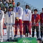 Duet voli Pantai andalan Indonesia, Bintang Akbar dan Sofyan Rachman meraih medali perak pada Asian Games Aichi-Nagoya 2026, Sabtu (3/10/2026). (Foto: NOC Indonesia)