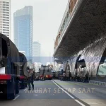Aparat Keamanan Berjaga di Sekitar Bundaran HI
